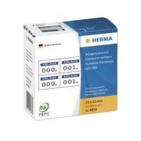 HERMA - Selvklæbende nummeretiketter - hvid/mørkeblå - 15 x 22 mm - 2000 label(s) (1000 ark x 2) (4833)