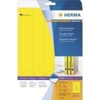 HERMA Special - Rei'itetty pysyvä itseliimautuva matta läpinäkymätön arkistopaperitarrat - Keltainen - 38 x 297 mm - 125 tarraa (25 arkkia x 5) (5131)