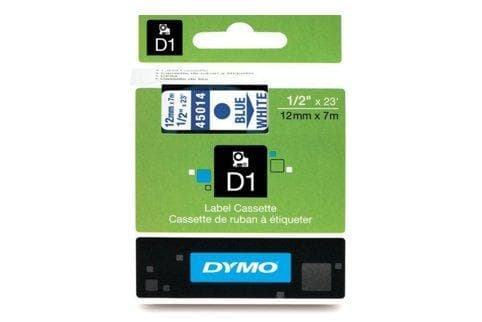 Dymo D1 - Selvklæbende etiketter - blå på hvid - rulle (1,27 cm x 7 m) 1 rulle(r) - til LabelMANAGER, LabelPOINT 100, 200, 300 (S0720540)