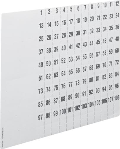 Hager ZZ90C itseliimautuva etiketti Valkoinen neliö 1080 kpl (ZZ90C)