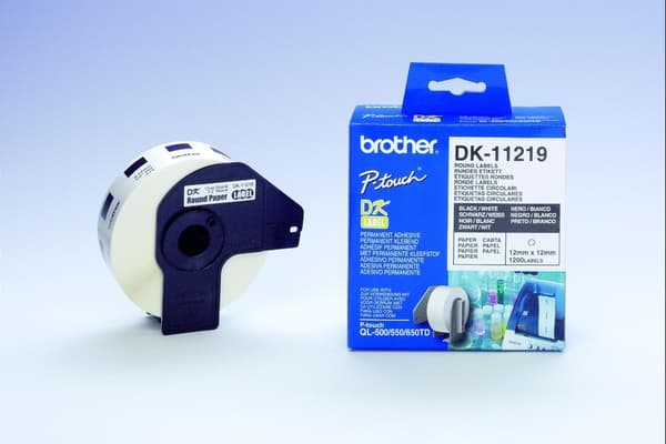 Brother DK-11219 - Etiketter - Rulle (1,2 cm) - 1200 stk. (DK-11219)