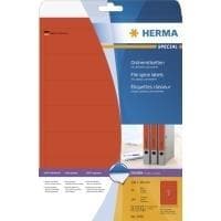 HERMA Special - Pysyvä itseliimautuva mattapintainen läpinäkymätön arkistopaperitarrat - Punainen - 192 x 38 mm - 175 tarraa (25 arkkia x 7) (5092)
