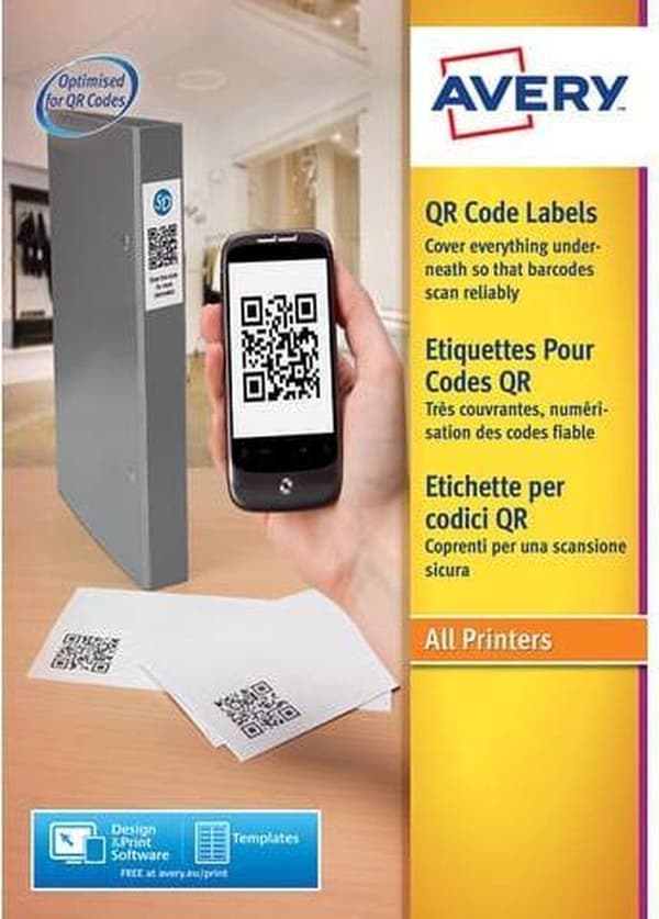Avery Produktetiketter 35 X 35 Mm Fsc Papper Vit 875 stycken