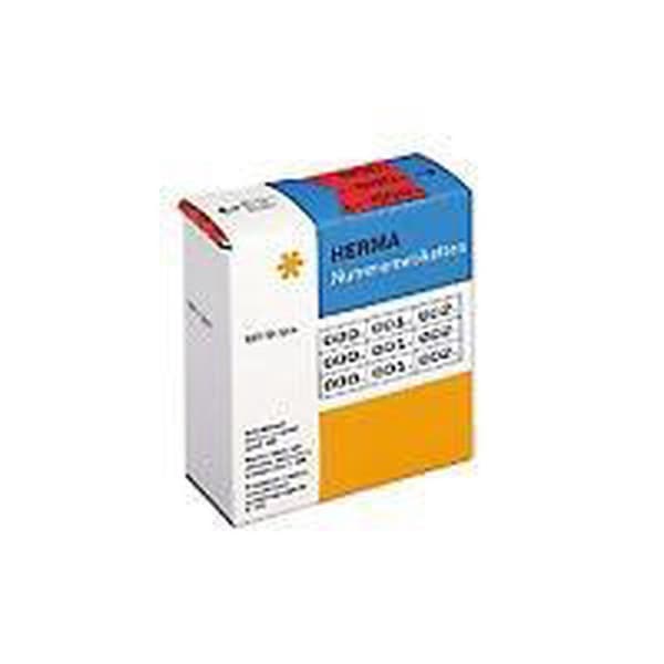 HERMA 4801 Nummerlappar 3-faldigt självhäftande 10x22 mm gul/svart