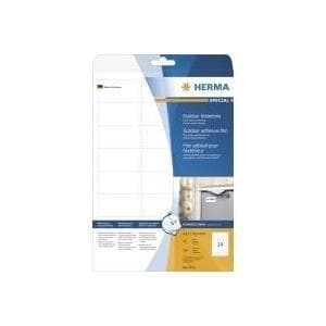 HERMA Special - Självhäftande mattfilmsetiketter i polyeten utomhus - vita - 63,5 x 33,9 mm - 240 etikett(er) (10 ark x 24) (9532)