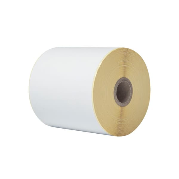 Brother - selvklæbende - hvid - rulle (10,2 cm x 58 m) 8 rulle(r) kontinuerlige etiketter - til Brother TD-4410D, TD-4420DN, TD-4520DN, TD-4550DNWB