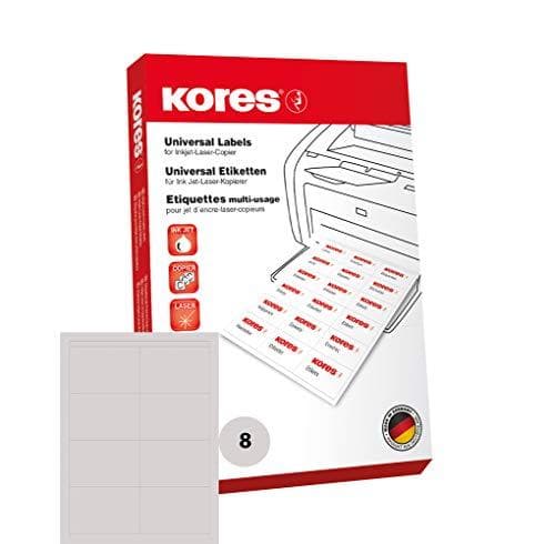 Kores Universal-etiketter, 105 x 70 mm, hvid, 100 ark Top + Bundmargen - 1 enhed (L10570)