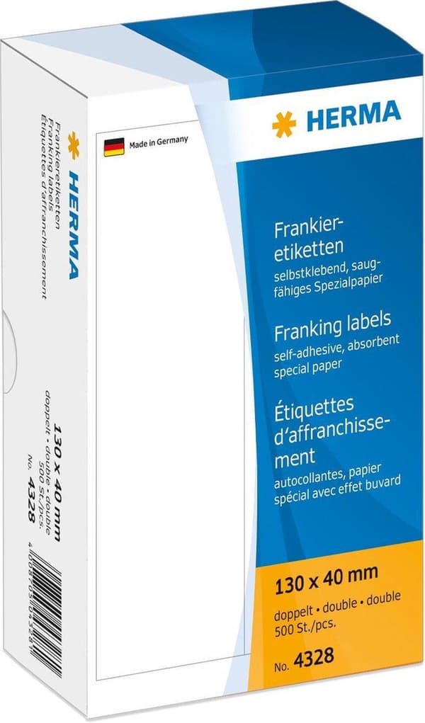 HERMA Frankier etiketter doppelt 130x40 mm 500 st.