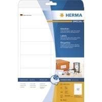 HERMA Special - Permanenta självhäftande, matta, bestrukna pappersetiketter - vit - 97 x 42,3 mm - 90 g/m2 - 300 etikett(er) (25 ark x 12) (4823)