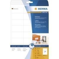 HERMA Special - Permanent självhäftande, mattbestrukna pappersfiletiketter - vit - 66 x 33,8 mm - 90 g/m2 - 600 etikett(er) (25 ark x 24) (4820)