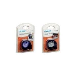 Dymo LetraTAG startpaket - Etikettbandset - vit, silver, gul - Rulle (1,2 cm x 4 m) 3 rullar - för LetraTag QX50, XR (S0721800)