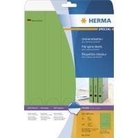 HERMA Special - Pysyvä itseliimautuva mattapintainen läpinäkymätön arkistopaperitarrat - vihreä - 38 x 297 mm - 100 tarraa (20 arkkia x 5) (5134)