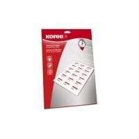 Kores universella etiketter, 63,5 x 33,9 mm, vit, KP All-round, rundade hörn (L6333.25)