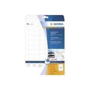 HERMA Special - Pysyvät itseliimautuvat, mattapintaiset, päällystetyt paperitarrat - valkoinen - 25,4 x 25,4 mm - 90 g/m2 - 1650 tarraa (25 arkkia x 6