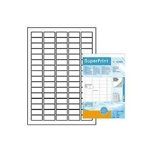 HERMA SuperPrint - selvklæbende etiketter - hvid - 16,9 x 35,6 mm - 2000 stk. (25 ark x 80) (4345)