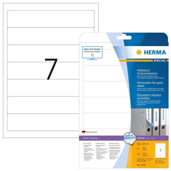 HERMA 10155 Valkoinen Tarratulostimen tarratulostimen tarra