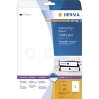 HERMA Special - Pysyvä itseliimautuva mattapintainen läpinäkymätön arkistopaperitarrat - valkoinen - 63 x 297 mm - 75 tarraa (25 arkkia x 3) (5167)