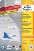 Pikkukuva 1 / 10: Avery white yleistarrat QuickPeel ft 38 x 212 mm, 2275 kpl (1950 + 325 extra)