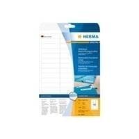 HERMA Special - Selvklæbende, aftagelige, matte papiretiketter - hvid - 63,5 x 16,9 mm 1200 label(s) (25 ark x 48) (10005)
