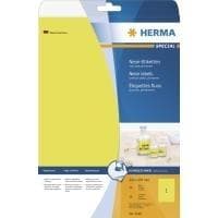 HERMA Special - Permanent selvklæbende mat fluorescerende papiretiketter - Lysegul - A4 (210 x 297 mm) - 20 label(s) (5148)