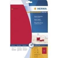 HERMA Special - Pysyvät itseliimautuvat matta fluoresoivat paperitarrat - Luminous Red - 60 mm pyöreä - 240 tarraa (20 arkkia x 12) (5156)