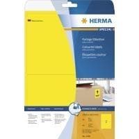 HERMA - självhäftande etiketter - gul - 199,6 x 143,5 mm 40 st. (20 ark x 2) (4496)