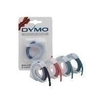 Dymo - Matte Etiketter - Röd - Rulla (0,9 cm x 3 m) 10 st. - för DYMO 1575 präglingsmaskin (S0720220/524702)