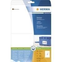 HERMA Premium - Permanent selvklæbende mat lamineret papiretiketter - hvid - 210 x 148 mm - 50 label(s) (25 ark x 2) (5064)