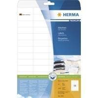 HERMA Premium - Permanente selvklæbende matlaminerede papiretiketter - hvid - 52,5 x 21,2 mm - 1400 label(s) (25 ark x 56) (5052)