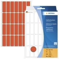 HERMA - Matta permanenta självhäftande pappersetiketter - Röd - 13 x 40 mm 896 etikett(er) (32 ark x 28) (2362)