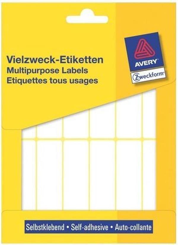 Avery Labels Zweckform 76 X 19 Mm Papir Hvid 324 Stykker