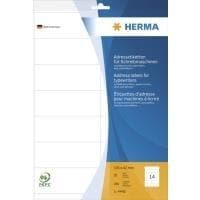 HERMA - Leporello taitetut, rei'itetyt loputtomat osoitetarrat - valkoinen - 105 x 42 mm - 280 kpl. (20 arkkia x 14) (4442)