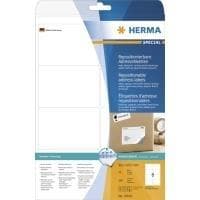 HERMA Special - Uudelleenkäytettävät, itseliimautuvat, mattapaperiset osoitetarrat - valkoinen - 99,1 x 67,7 mm - 200 tarraa (25 arkkia x 8) (10018)