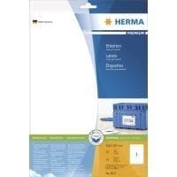 HERMA Premium - Permanenta självhäftande mattlaminerade pappersetiketter - vit - A4 (210 x 297 mm) 10 etikett(er) (8637)