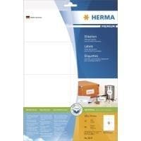 HERMA 8645 yleistarrat DIN A4 iso (105 x 74 mm, 10 arkkia, paperi, matta) itseliimautuva, tulostettava, pysyvä osoitetarra, 80 tarraa, valkoinen
