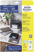 Miniatyrbild 1 av 4: Avery Labels Zweckform 70 x 41 mm Papper Vit 210 stycken