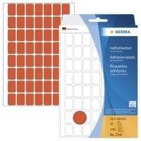 HERMA - pysyvästi liimautuvat tarrat - punainen - 12 x 18 mm 1792 tarra(tta) (32 arkkia x 56) (2342)