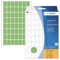 HERMA - pysyvästi liimautuvat etiketit - vihreä - 12 x 18 mm 1792 tarra(tta) (32 arkkia x 56) (2345)