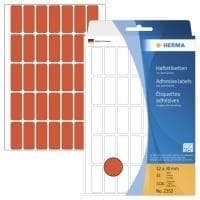 HERMA - Pysyvä liima - Punainen - 12 x 30 mm 1120 tarraa (32 arkkia x 35) tarraa