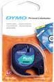 DYMO LetraTAG - plast - svart på grönt - rulle (1,2 cm x 4 m) 1 rulle(r) tejp - för LetraTag LT-100H, LT-100T