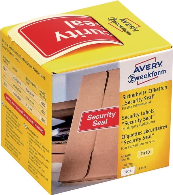 Avery-Zweckform 7310 rulle med etiketter 78 x 38 mm ugyldig folie