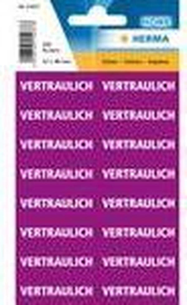 HERMA textetiketter "Vertraulich""