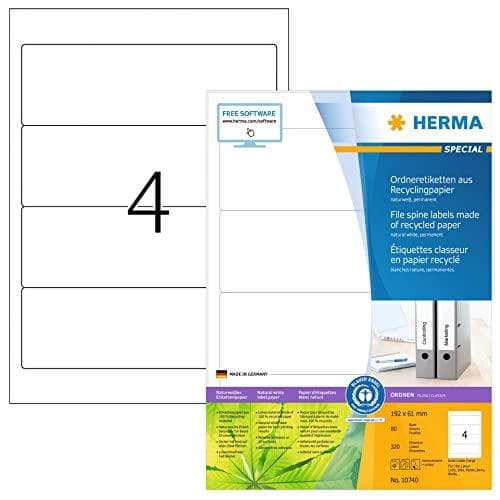 HERMA 10740 skrivaretikett vit självhäftande skrivaretikett (10740)