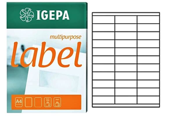 IGEPA SJÄLVHÄFTANDE ETIKETTER 100 ST 70x25,4 mm