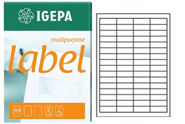 IGEPA SELVKLÆBENDE ETIKETTER 100 STK 48,3x16,9 mm