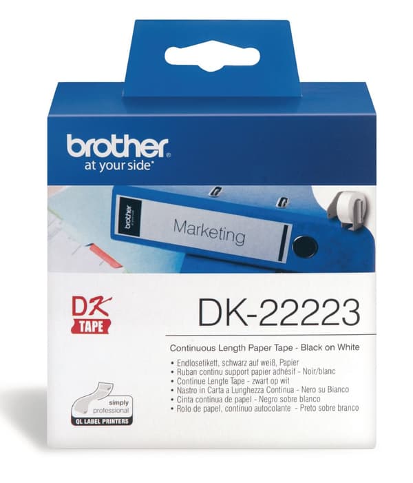 Etikett BROTHER DK22223 50mmx30,48m vit