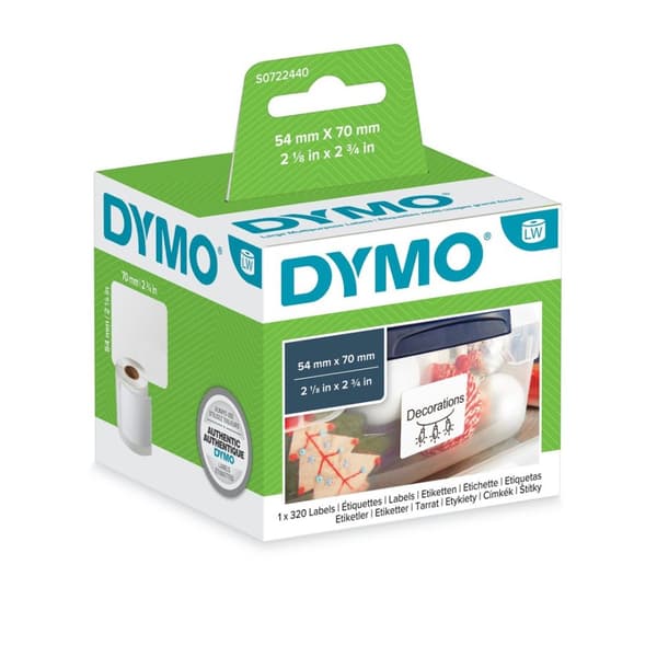DYMO Multifunktionsetiketter - 54 x 70 mm - S0722440