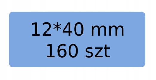 NIIMBOT Etiketter Klistermärken BLÅ 12*40mm 160st