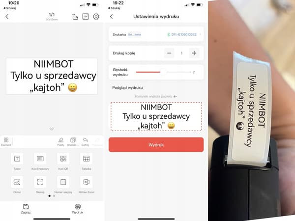 NIIMBOT-TEJP för B18 Vit TERMOÖVERFÖRING