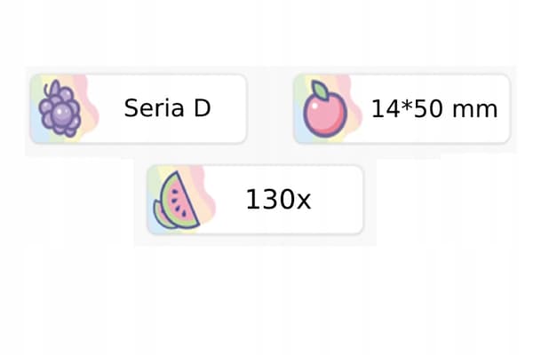 NIIMBOT Etiketter Klistermärken D-serien 14*50mm FRUITS1